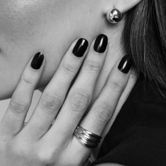 Silver Hoop Earrings - Picture 2 of 3